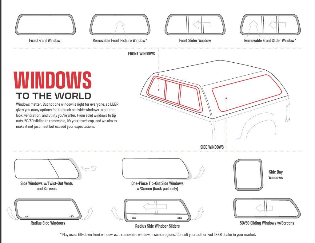 Pick Up Window Layout Accessories & Options - Torrance, CA - South Bay Truck Top