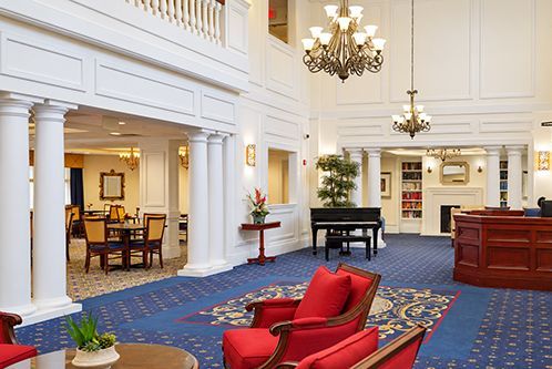 Entry to dining room with columns