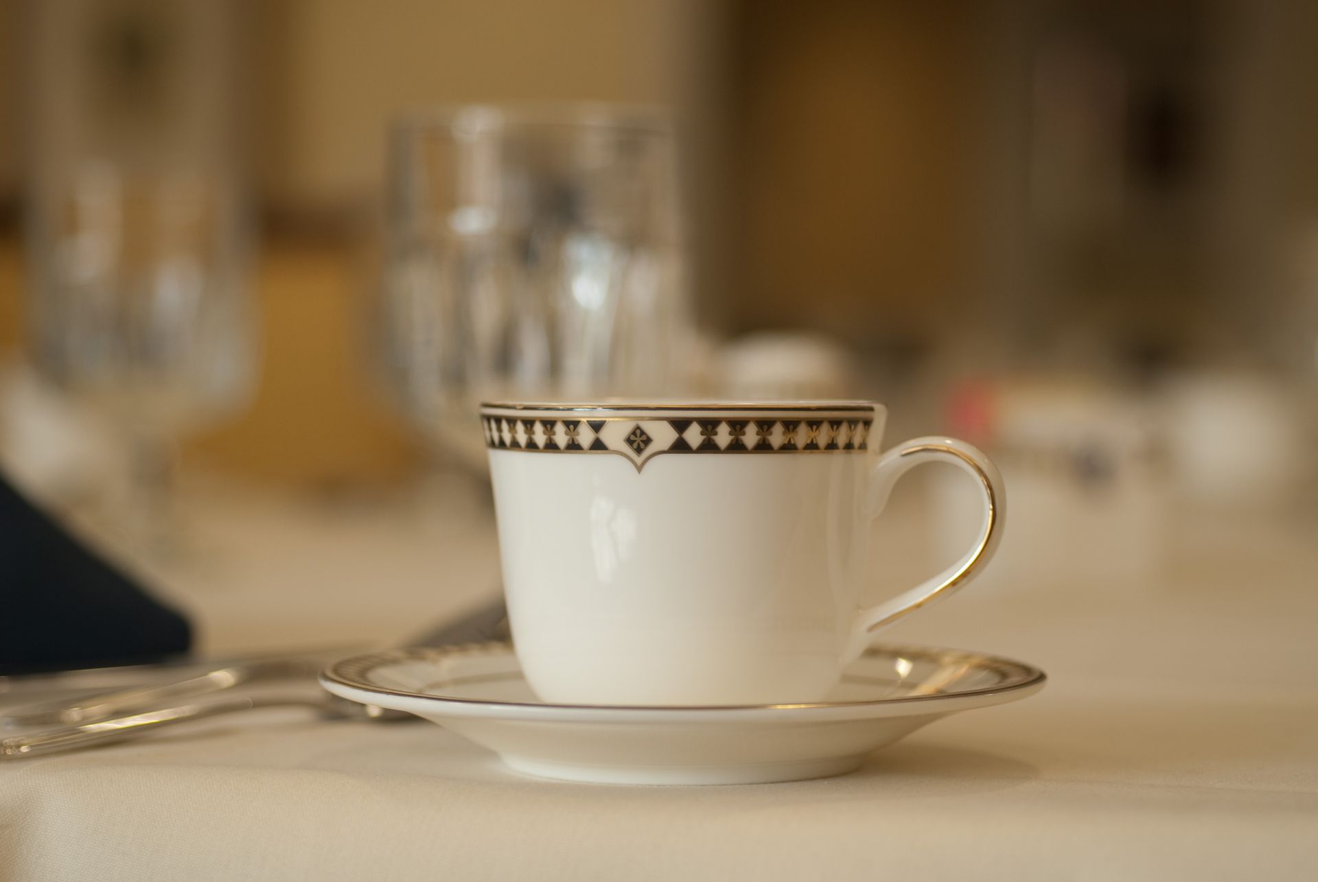 A tea place setting