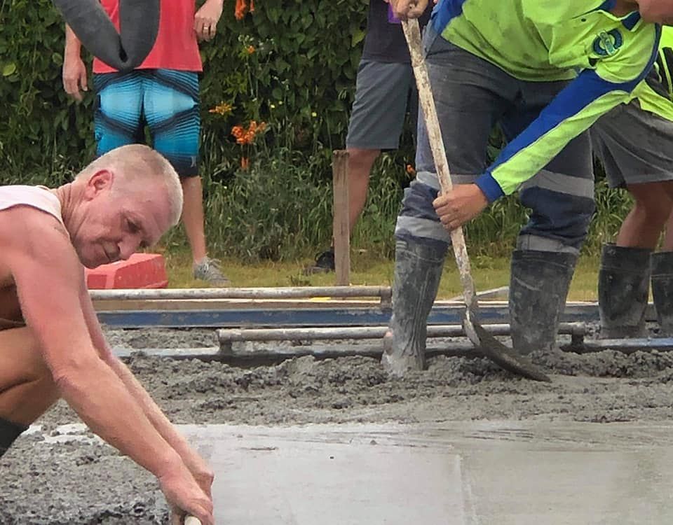 A Group of Men Are Working on a Concrete Floor — Wayne Hall Concreting in South Lismore, NSW