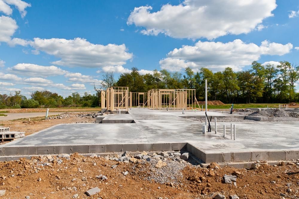 A Concrete Foundation of a House Under Construction on a Sunny Day — Wayne Hall Concreting in South Lismore, NSW