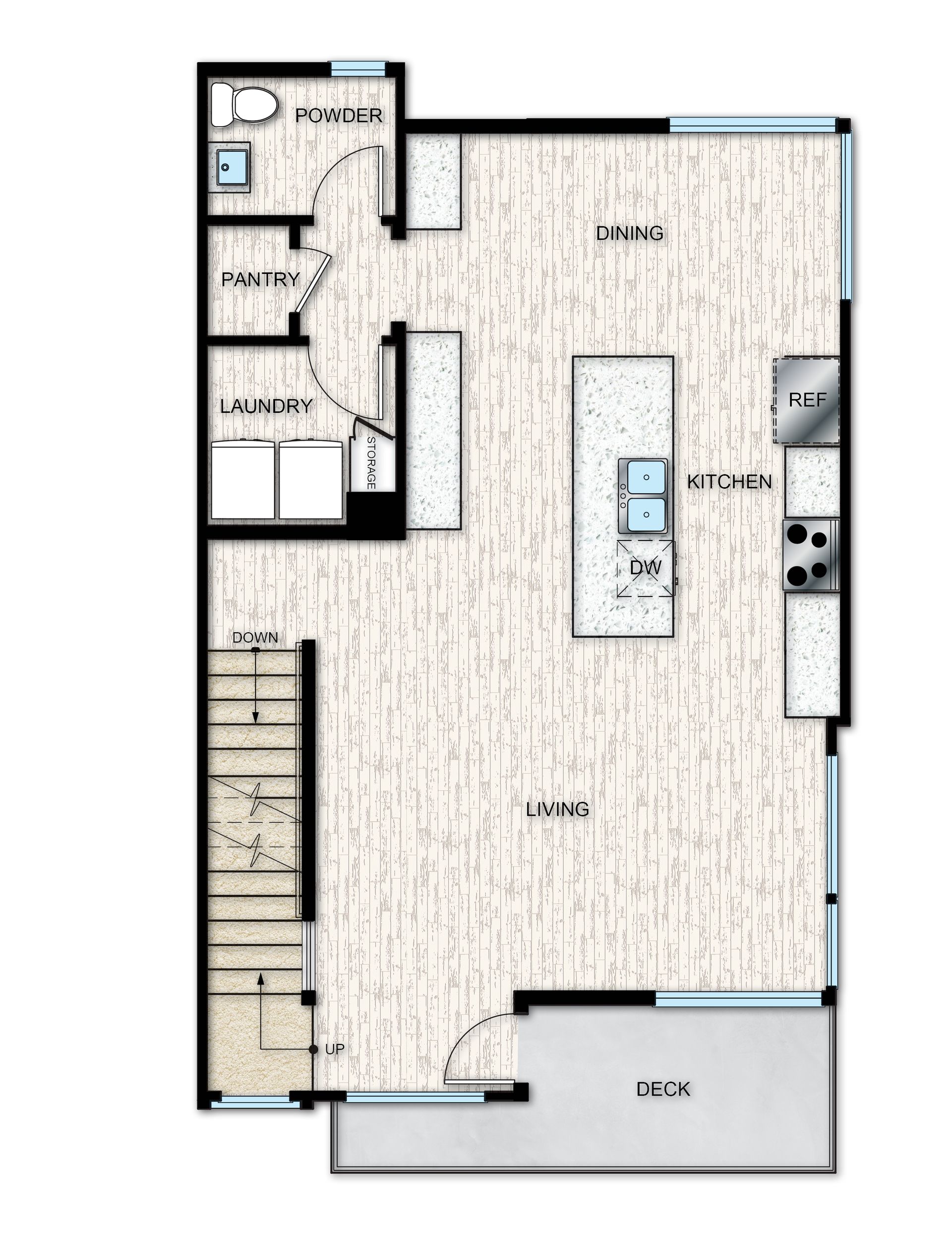 Momentum Plan 1-2 Layout | Pan Cal Homes