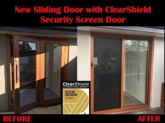 Before and After Picture of a Sliding Door - Penrith, NSW - ClearShield-Penrith