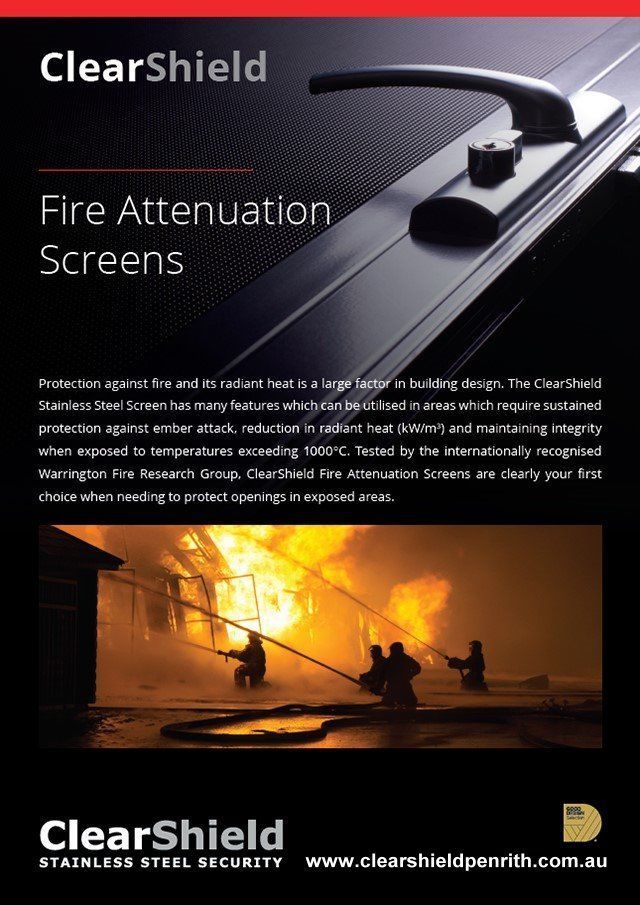 An advertisement for ClearShield fire Attenuation Screens - Penrith, NSW - ClearShield-Penrith An advertisement for ClearShield fire Attenuation Screens - Penrith, NSW - ClearShield-Penrith