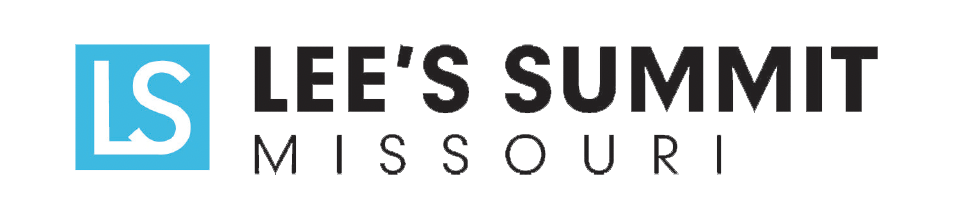 Lee’s Summit, Missouri city logo with blue LS icon and black text