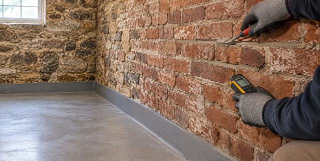 Masonry foundation wall assessment in a Tiffin, OH basement