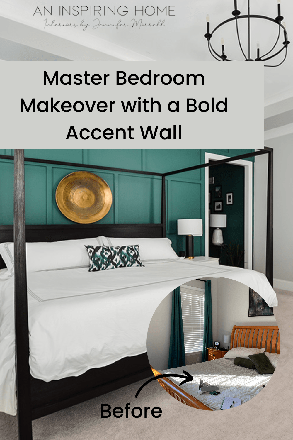 Master Bedroom Makeover with a Bold Accent Wall