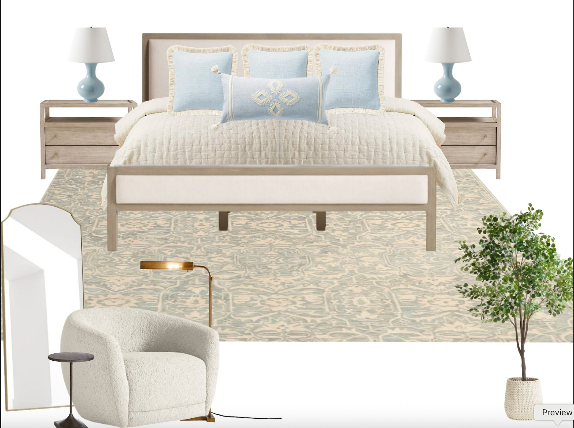 A Serene Transitional Bedroom You’ll Love