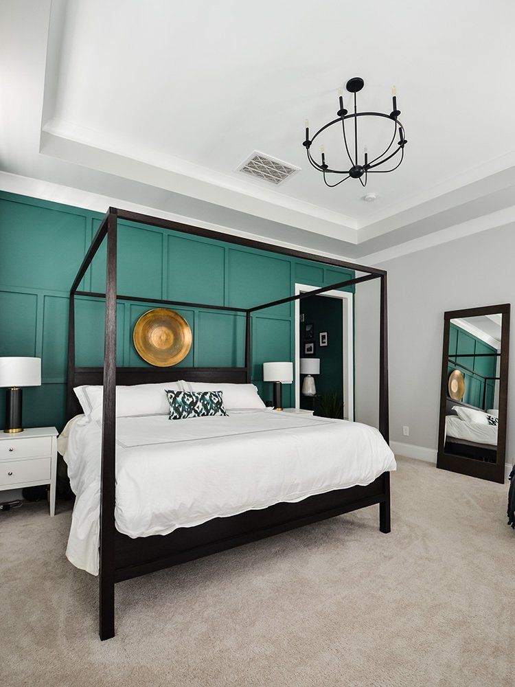 Master Bedroom Makeover with a Bold Accent Wall