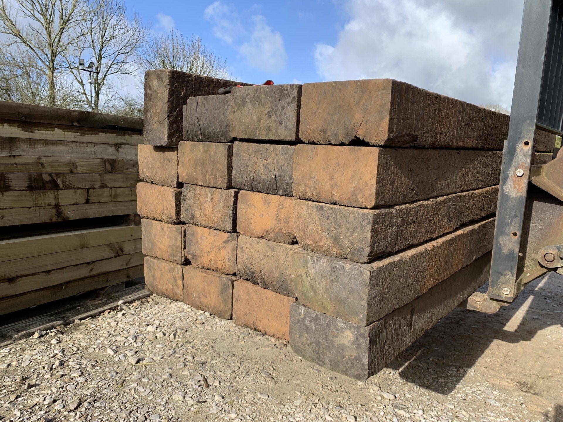 reclaimed azobe railway sleepers
