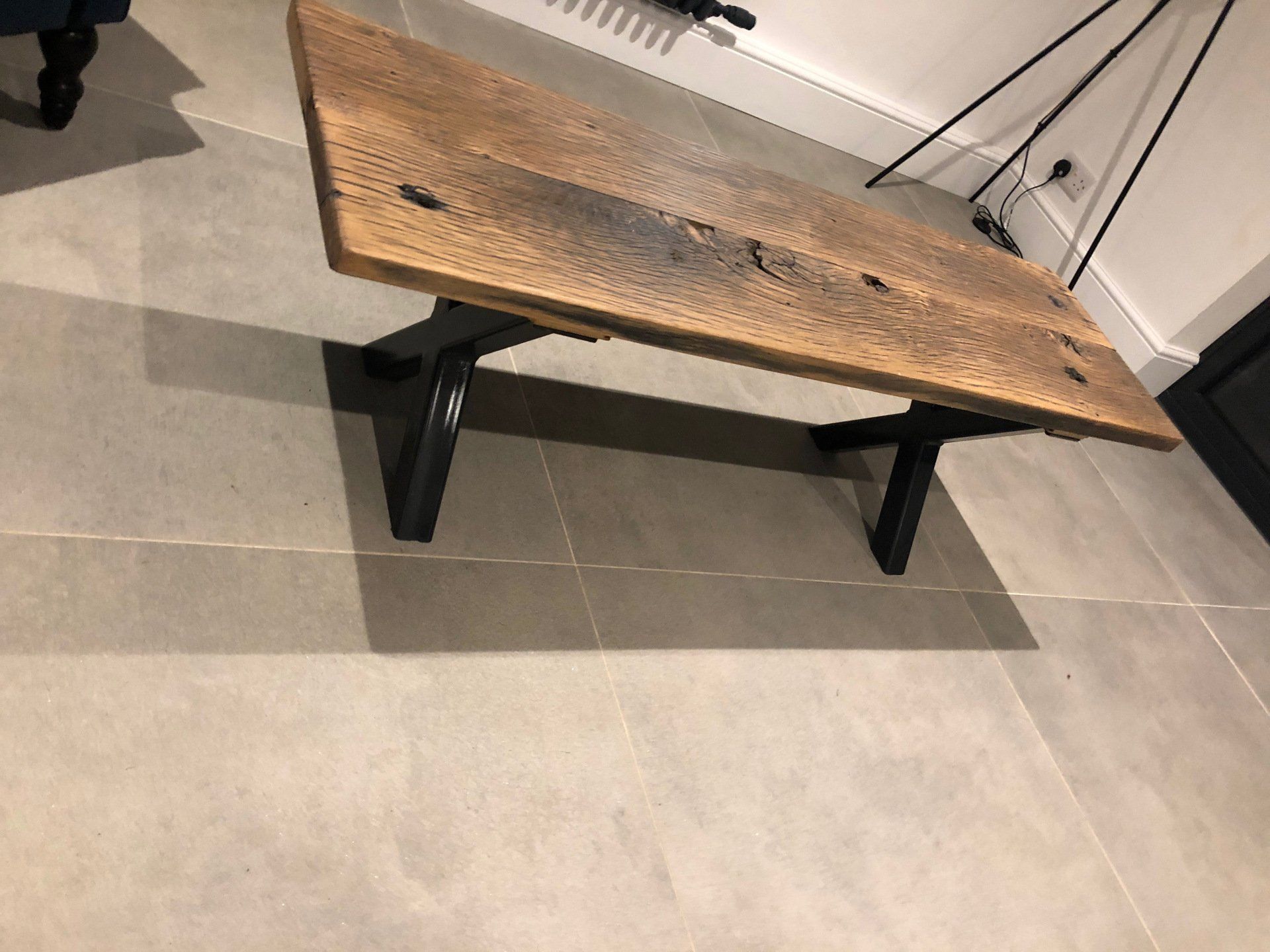oak wagon board table