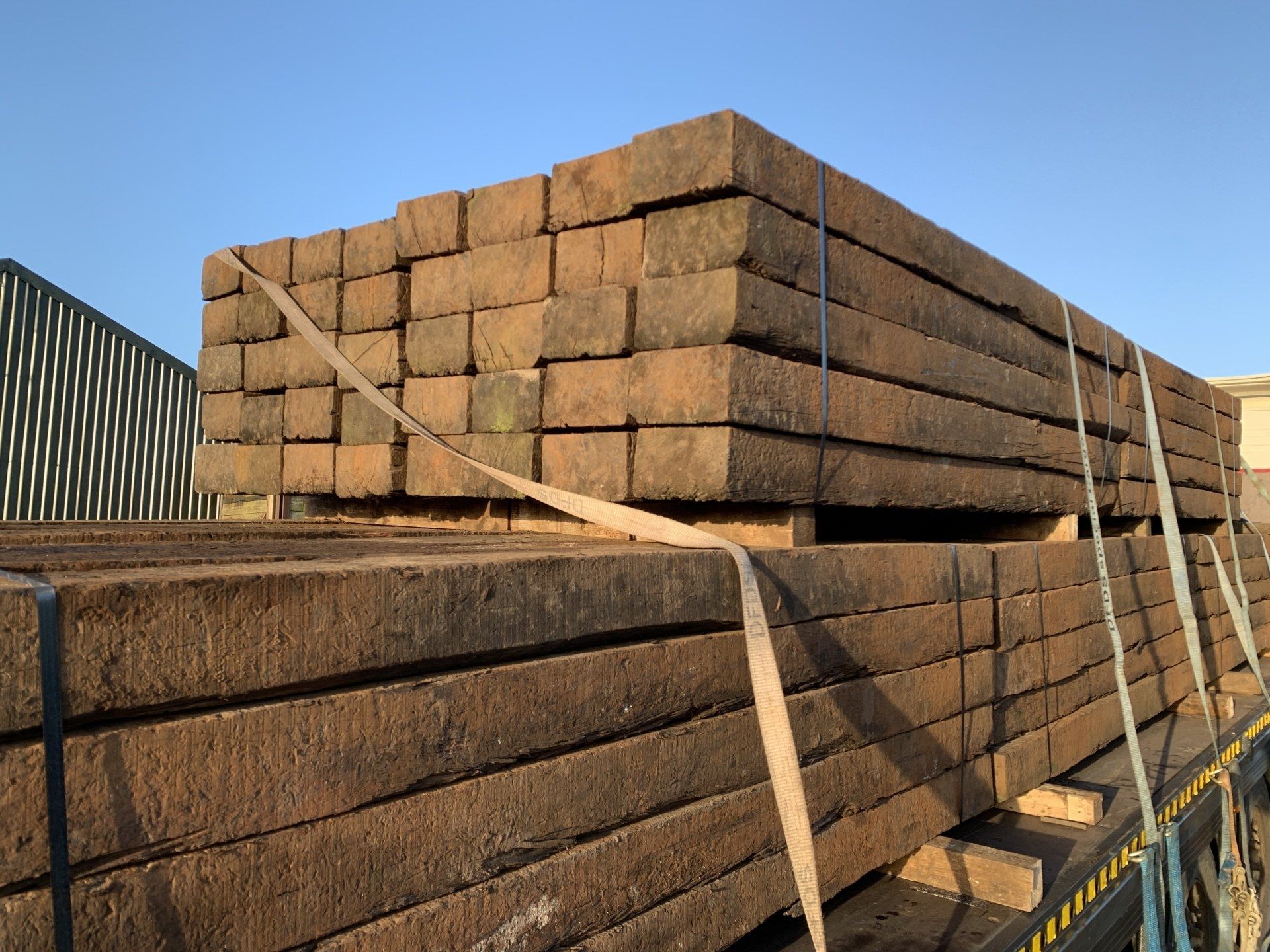 reclaimed azobe railway sleepers