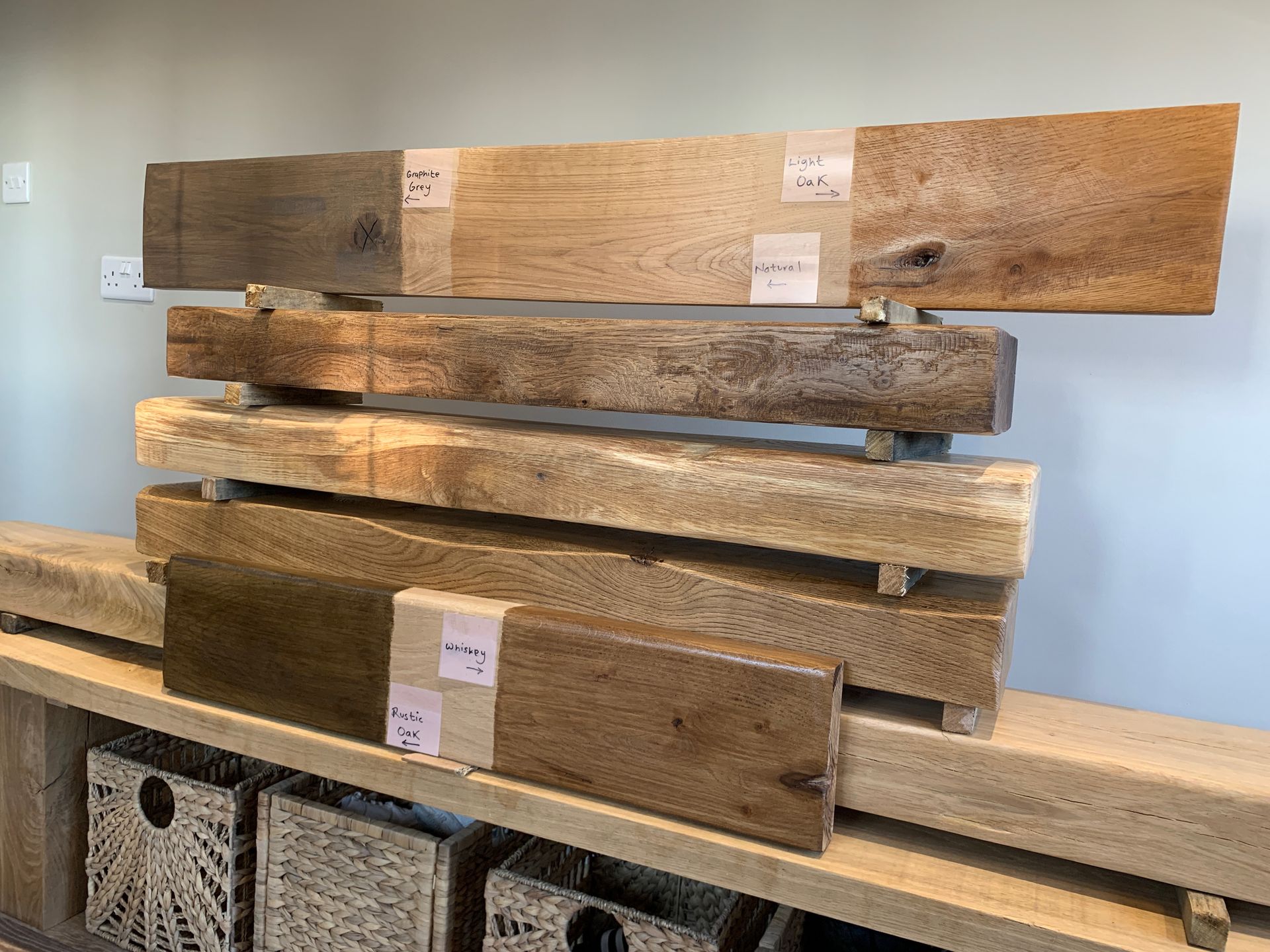 oak fireplace colours