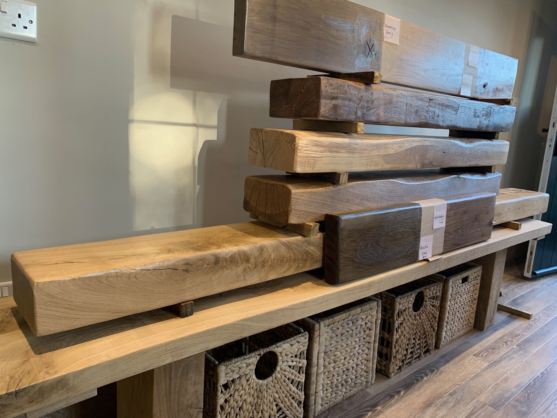 oak fire place mantel