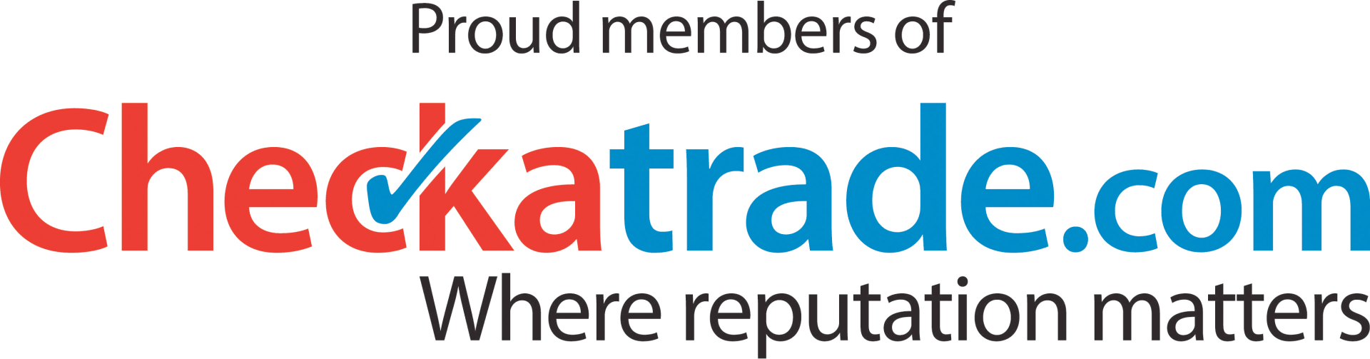 A logo for checkatrade.com where reputation matters