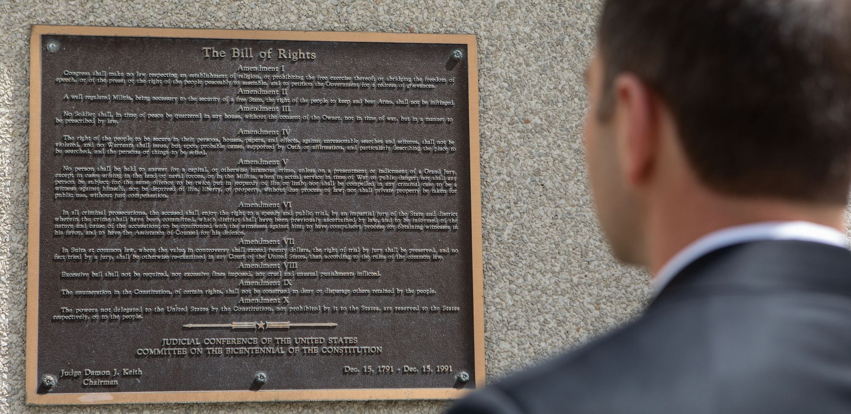 Mark D'Apolito Candidate for Mahoning County Common Pleas Judge Looking at the Bill of Rights