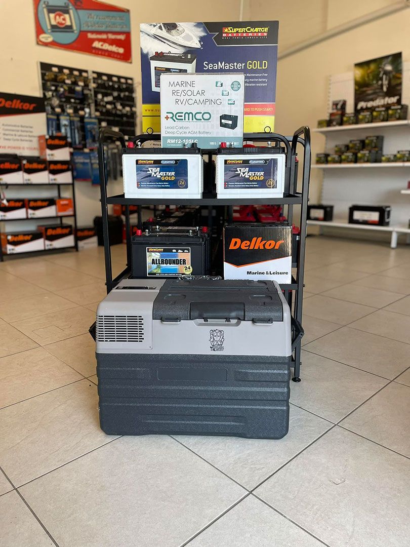 A Cooler is Sitting on Top of a Shelf in a Store — Coast 2 Coast Batteries in Woy Woy, NSW
