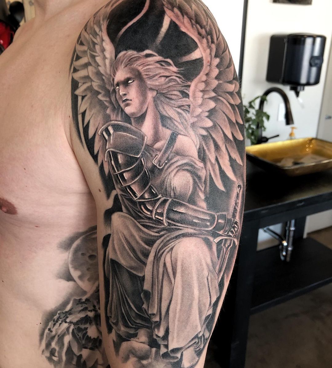 Valkyrie Tattoo by Chad Lavers at Crimson Empire Tattoo in Edmonton Alberta Canada