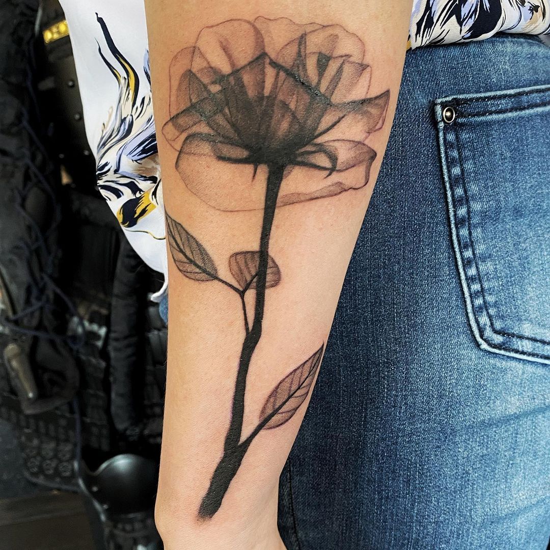 Floral Tattoo by Chad Lavers at Crimson Empire Tattoo in Edmonton Alberta Canada