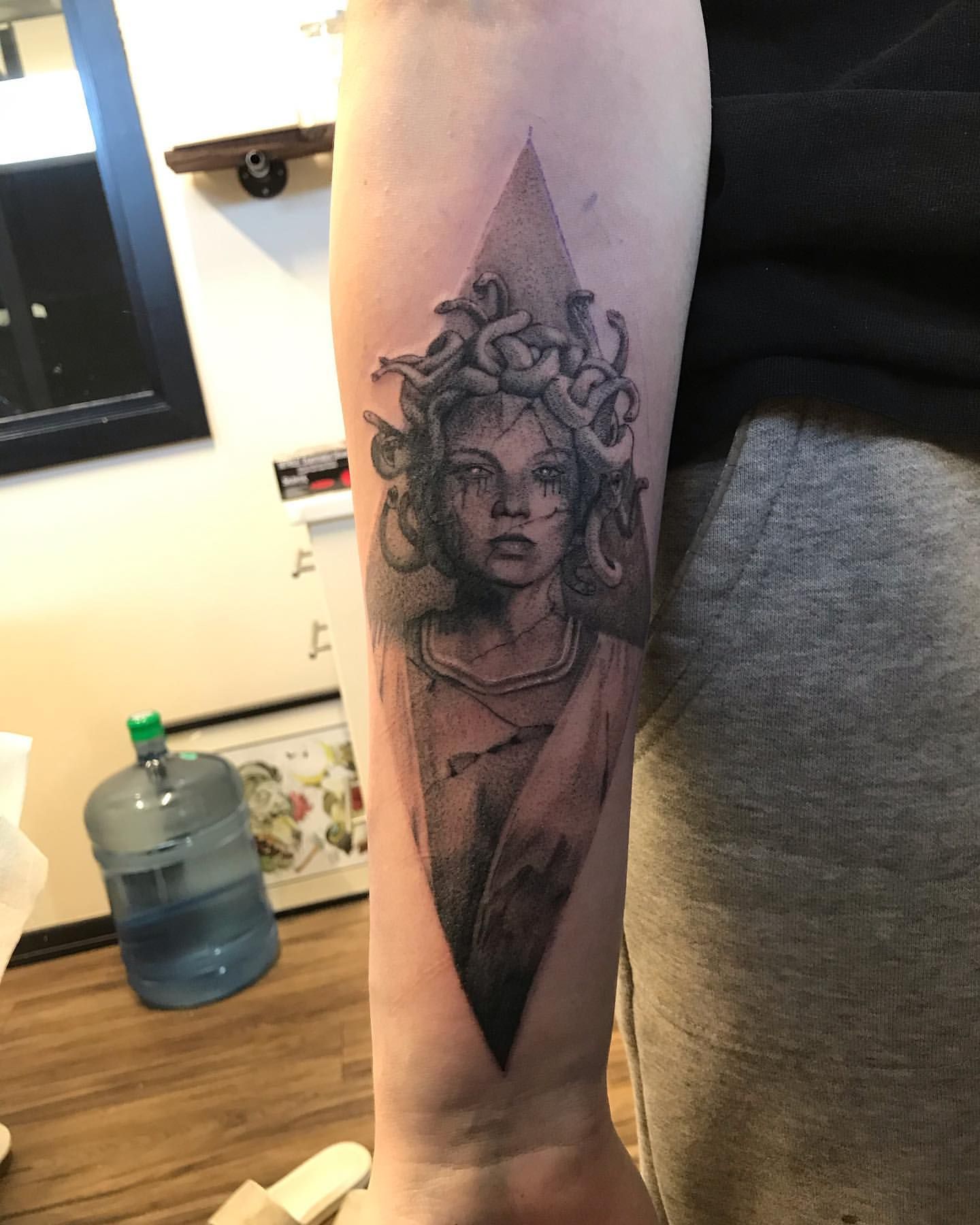 Medusa Tattoo by Alan Coates at Silver Ghost Tattoo in Edmonton Alberta Canada