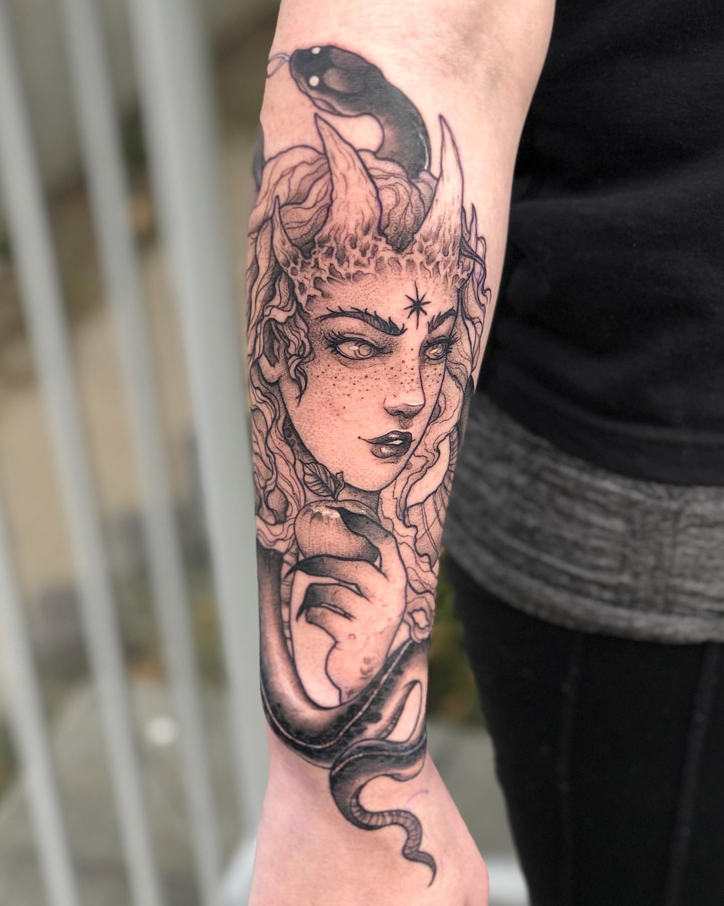 Lilith Tattoo by Vanessa Spezowka at Crimson Empire Tattoo in Edmonton Alberta Canada