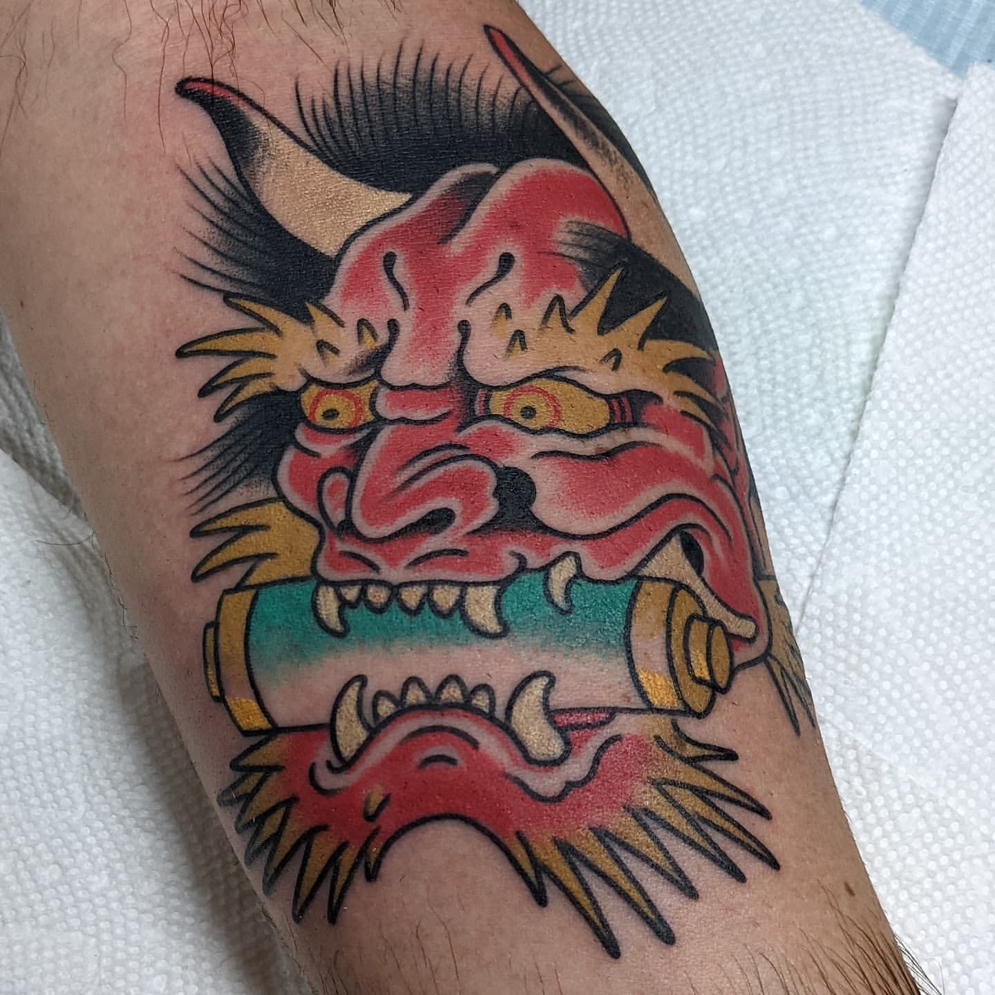 Oni Tattoo Chris Benson at Silver Ghost Tattoo in Edmonton Alberta Canada