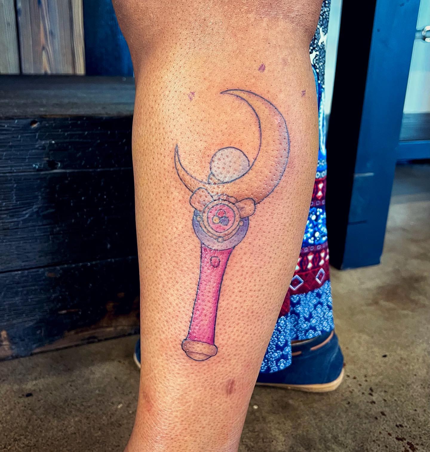 Sailor Moon Wand Tattoo by Vinny Nguyen at Crimson Empire Tattoo in Edmonton Alberta Canada