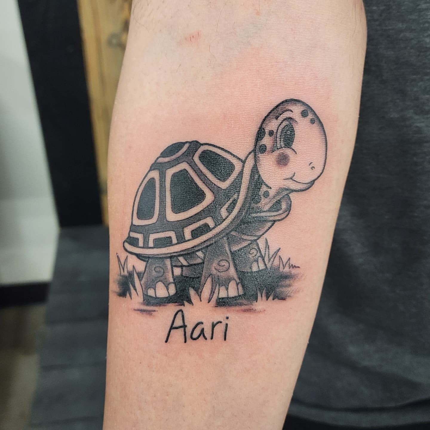 Turtle Tattoo by Sheila Anderson at Crimson Empire Tattoo in Edmonton Alberta Canada