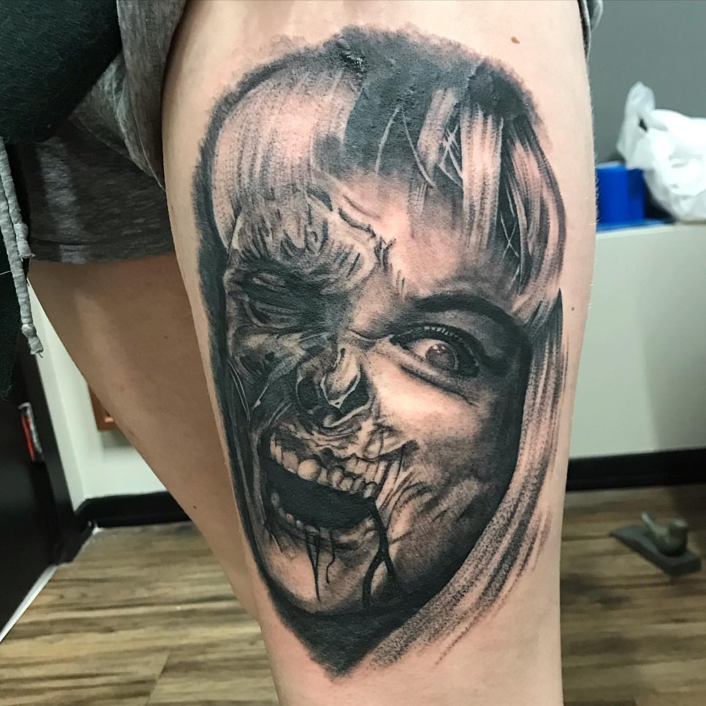 Zombie Tattoo by Alan Coates at Black Gold Tattoo Co in Edmonton Alberta Canada