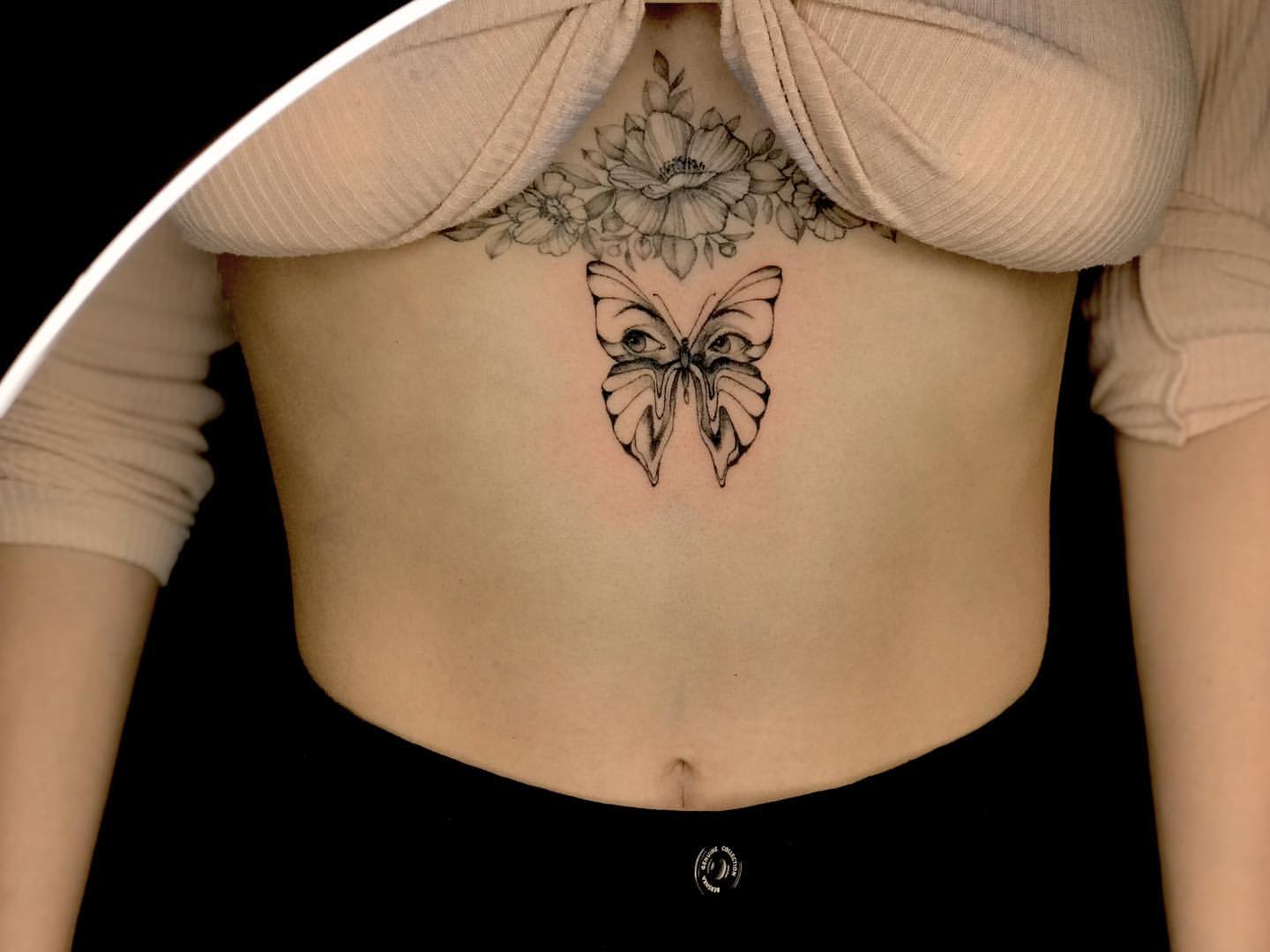 Butterfly Tattoo by Anastasiya at Silver Ghost Tattoo in Edmonton Alberta Canada