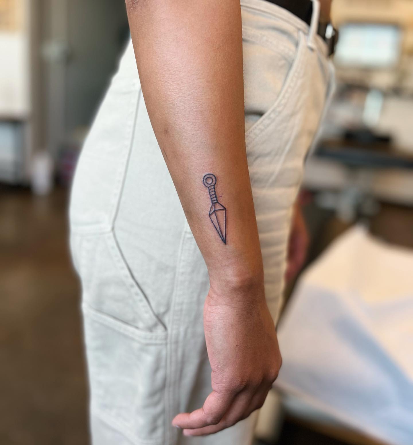 Kunai Tattoo by Vinny Nguyen at Crimson Empire Tattoo in Edmonton Alberta Canada
