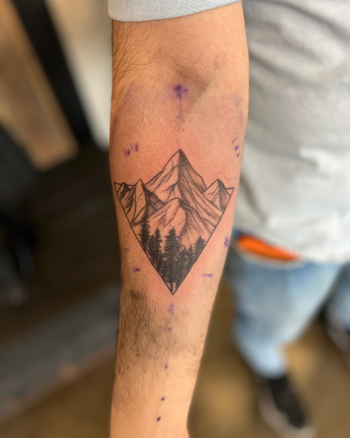 Mountain Tattoo by Vinny Nguyen at Crimson Empire Tattoo in Edmonton Alberta Canada