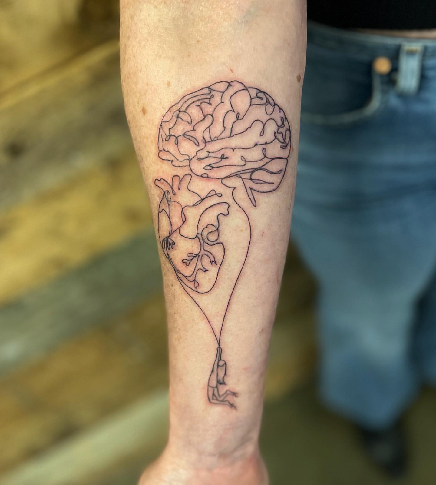 Heart and Brain Tattoo by Vinny Nguyen at Crimson Empire Tattoo in Edmonton Alberta Canada
