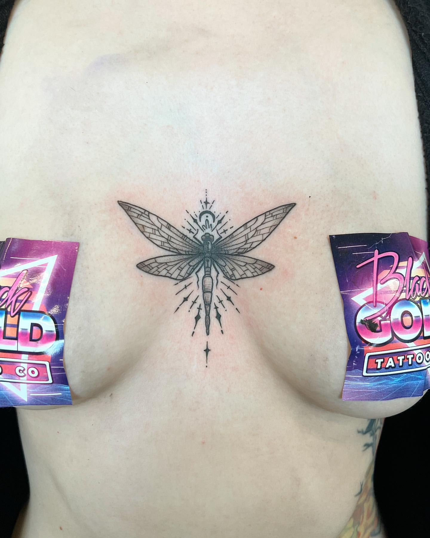 Dragonfly Tattoo Adrienne Alexander at Crimson Empire Tattoo in Edmonton Alberta Canada