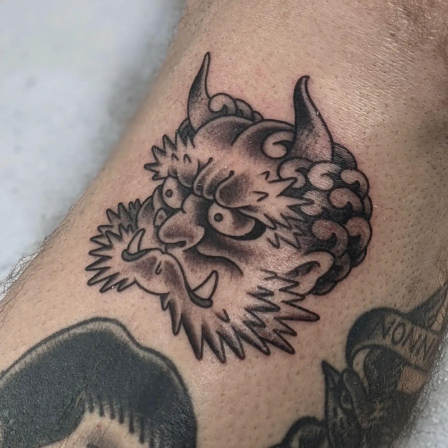 Oni Tattoo Chris Benson at Silver Ghost Tattoo in Edmonton Alberta Canada