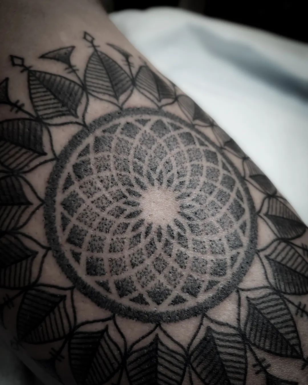 Geometric Dotwork Tattoo by Alex at Black Gold Tattoo Co in Edmonton Alberta Canada