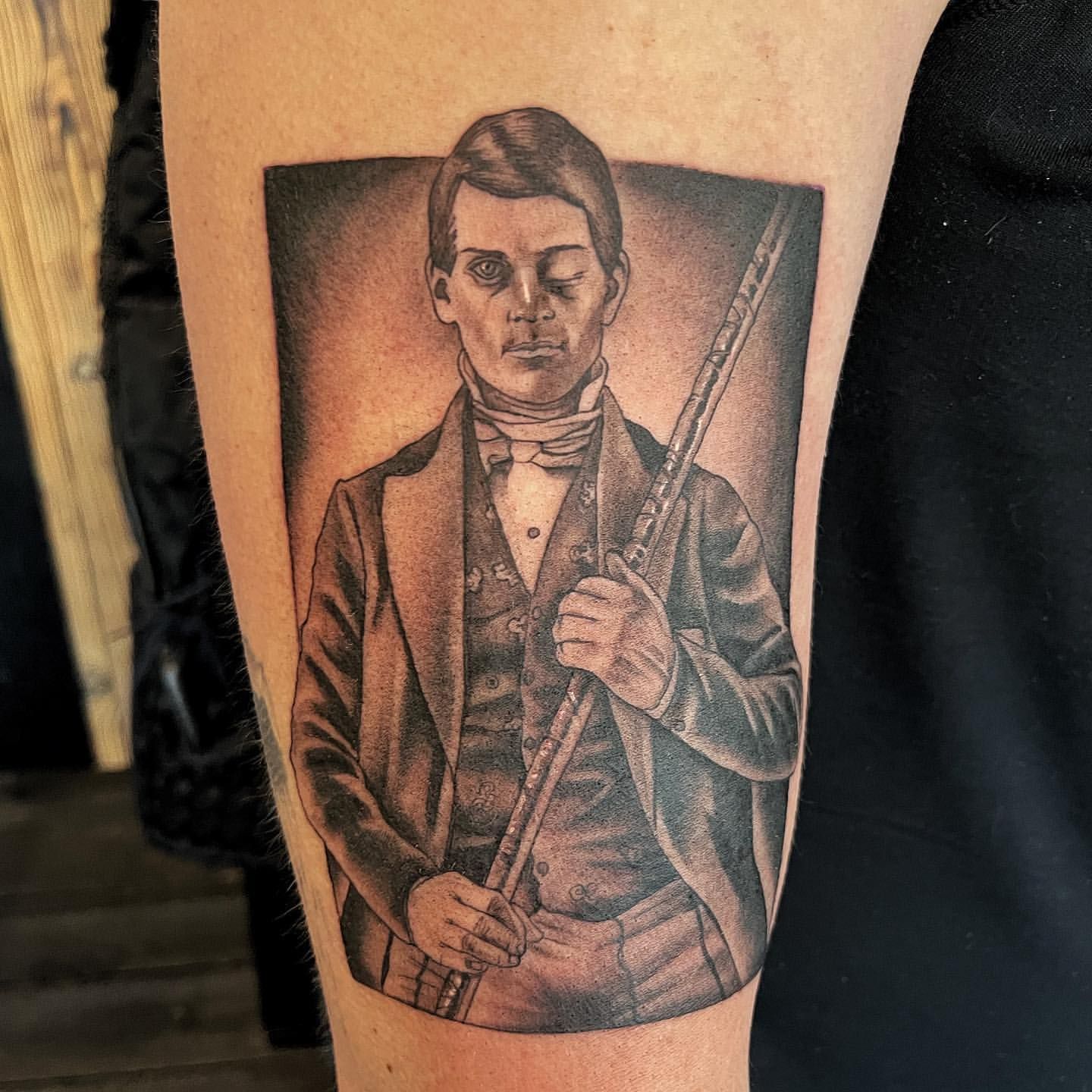 Phineas Gage Tattoo by Chad Lavers at Crimson Empire Tattoo in Edmonton Alberta Canada