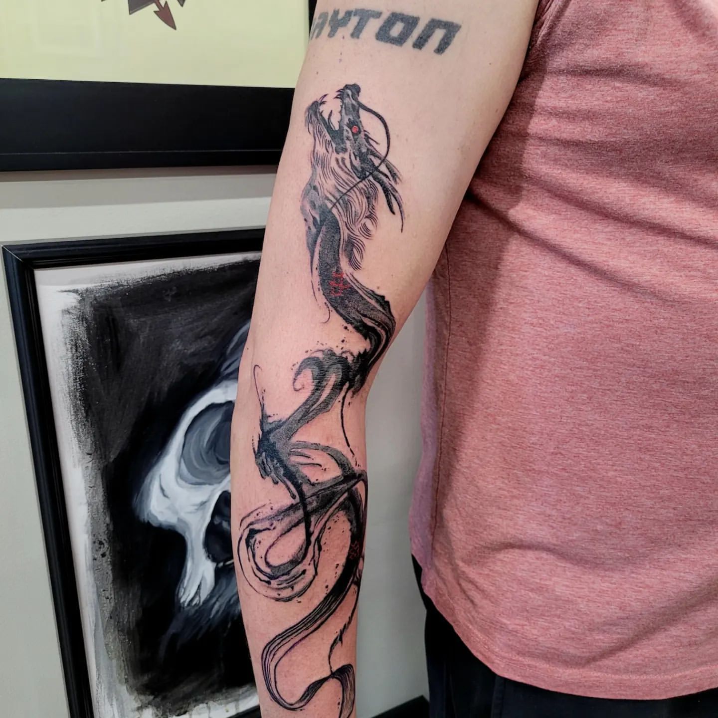 Dragon Tattoo by Ian Wang at Black Gold Tattoo Co in Edmonton Alberta Canada