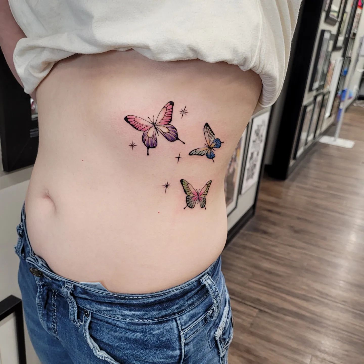 Butterfly Tattoo by Ian Wang at Black Gold Tattoo Co in Edmonton Alberta Canada