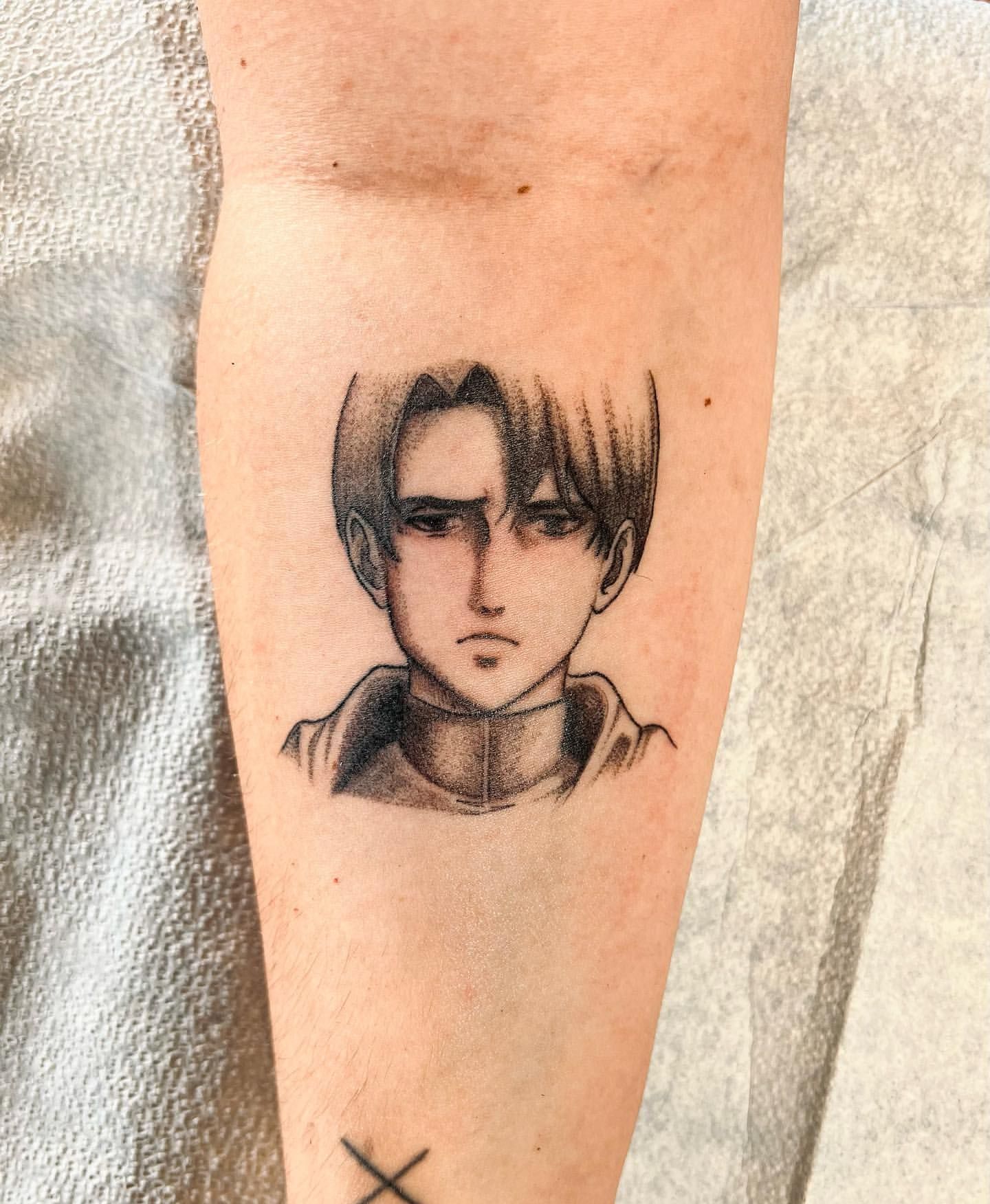 Levi Ackerman Tattoo by Vinny Nguyen at Crimson Empire Tattoo in Edmonton Alberta Canada