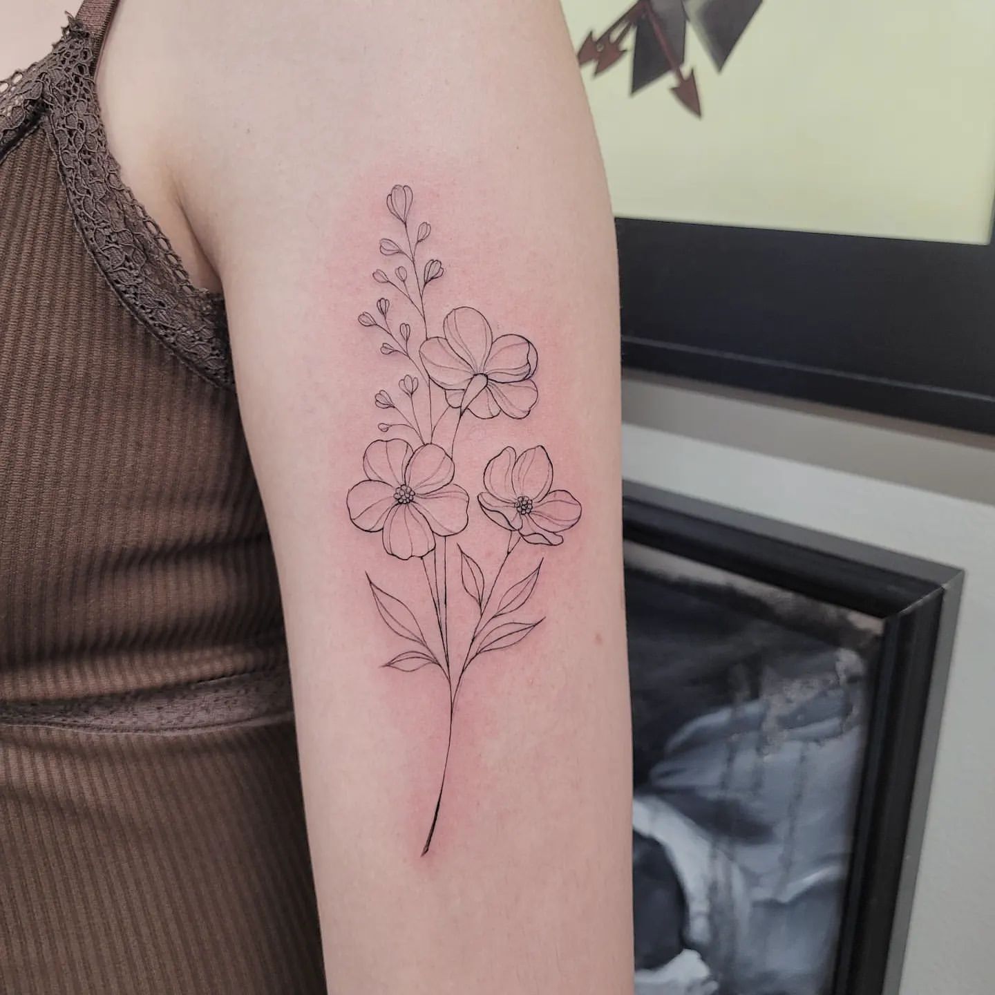 Floral Tattoo by Ian Wang at Black Gold Tattoo Co in Edmonton Alberta Canada