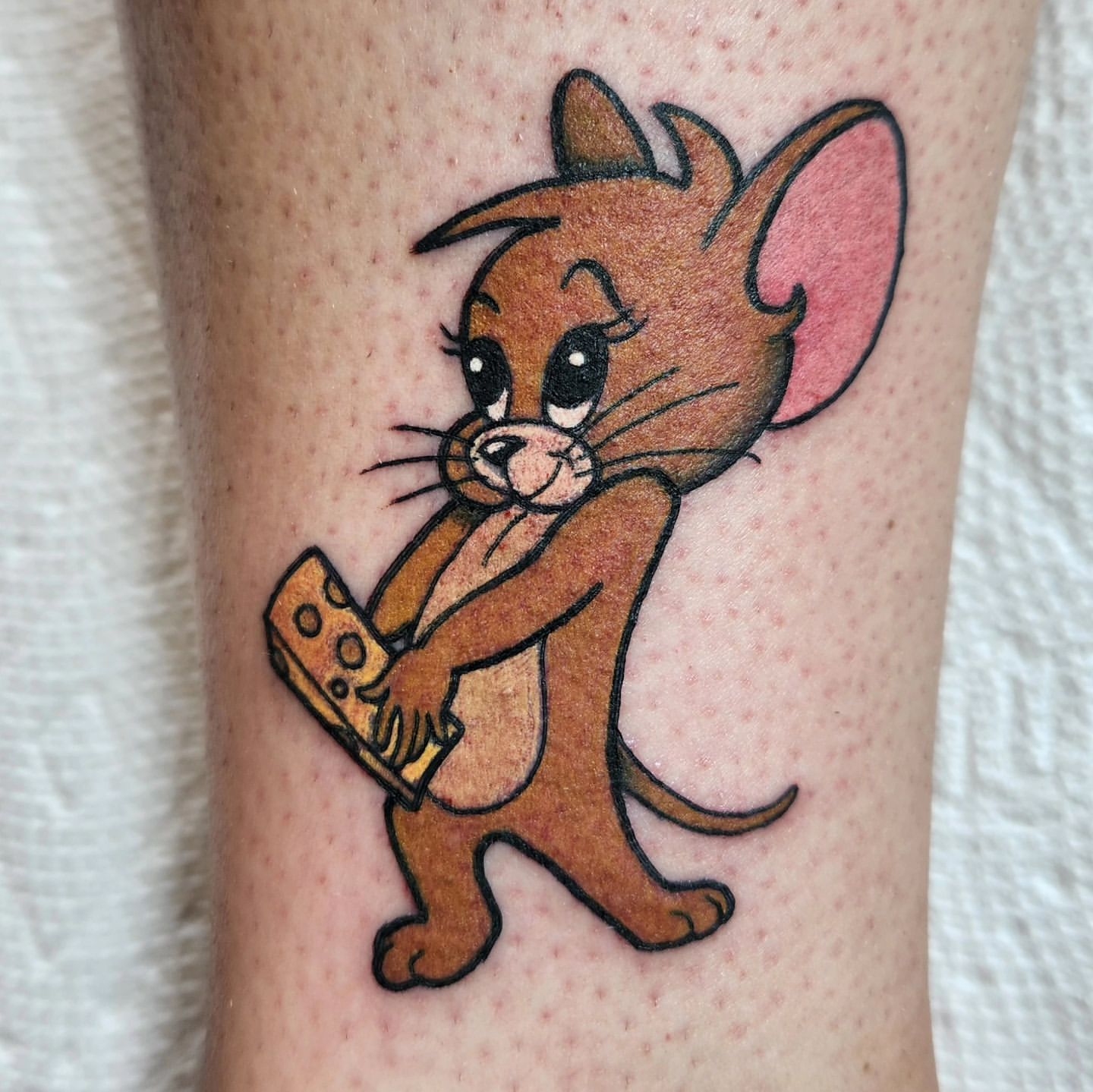 Baby Jerry Tattoo by Sheila Anderson at Crimson Empire Tattoo in Edmonton Alberta Canada
