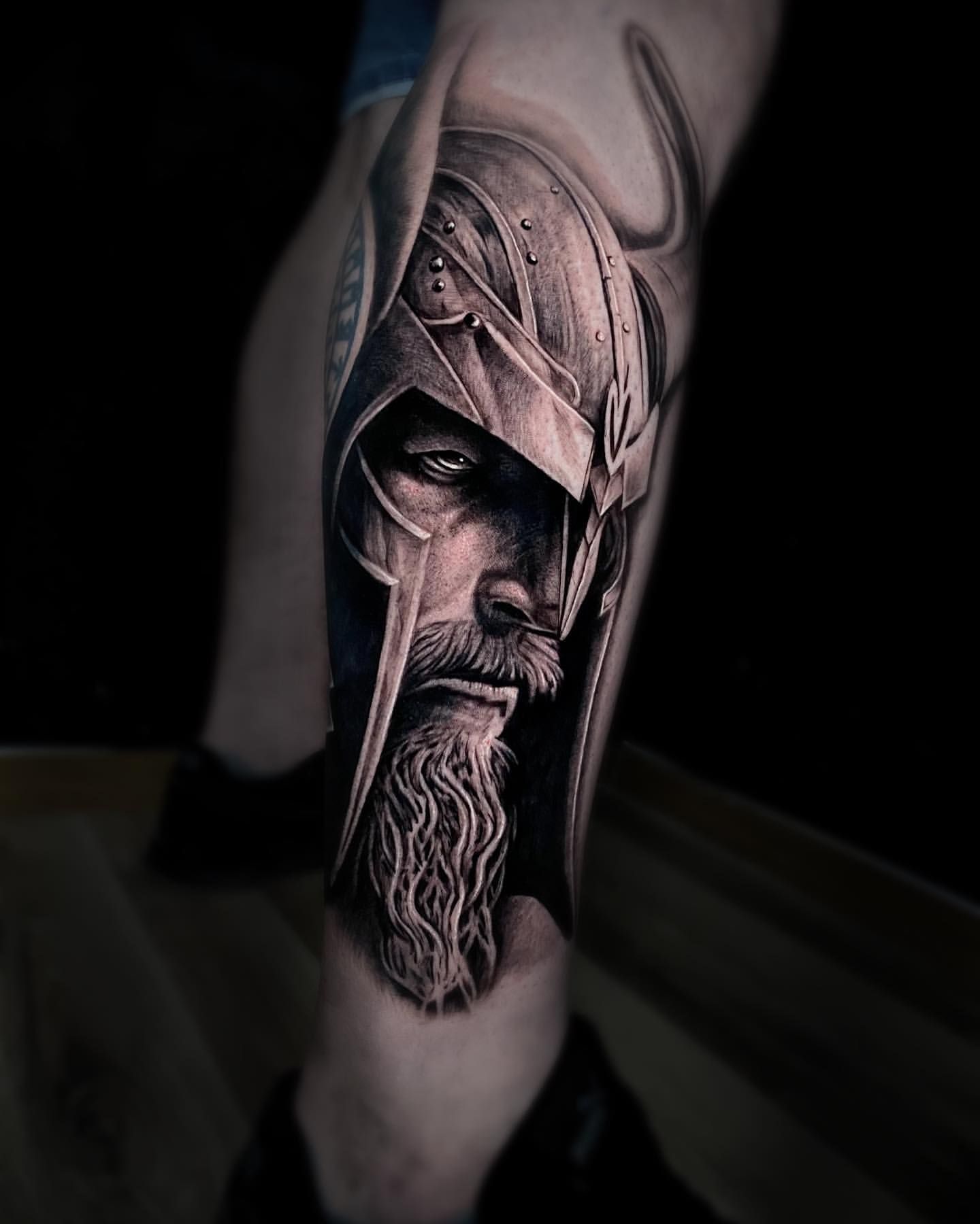 Viking Tattoo by Jackson Sukhov at Black Gold Tattoo Co in Edmonton Alberta Canada