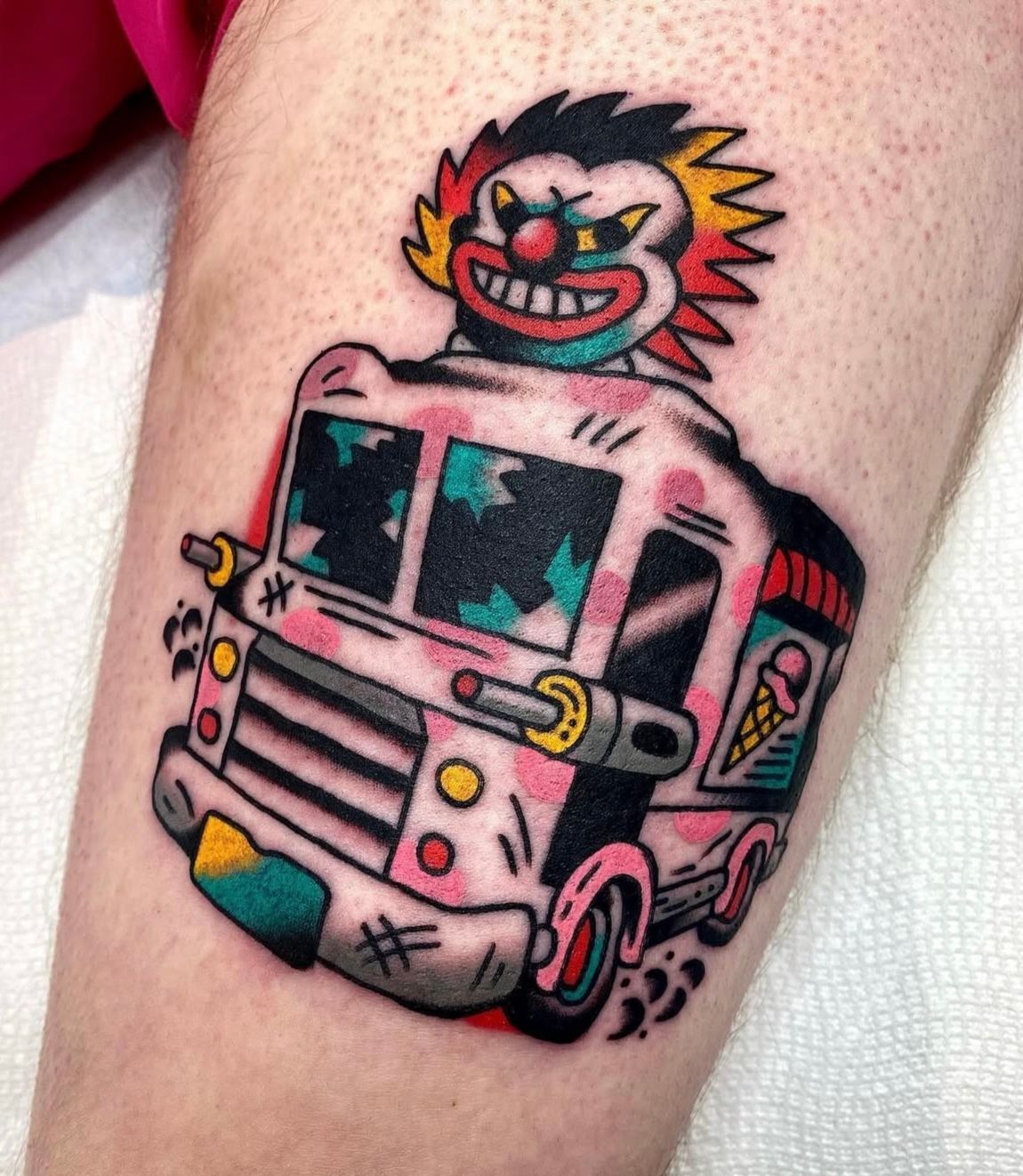 Twisted Metal Tattoo by JD Pezderic at Silver Ghost Tattoo in Edmonton Alberta Canada