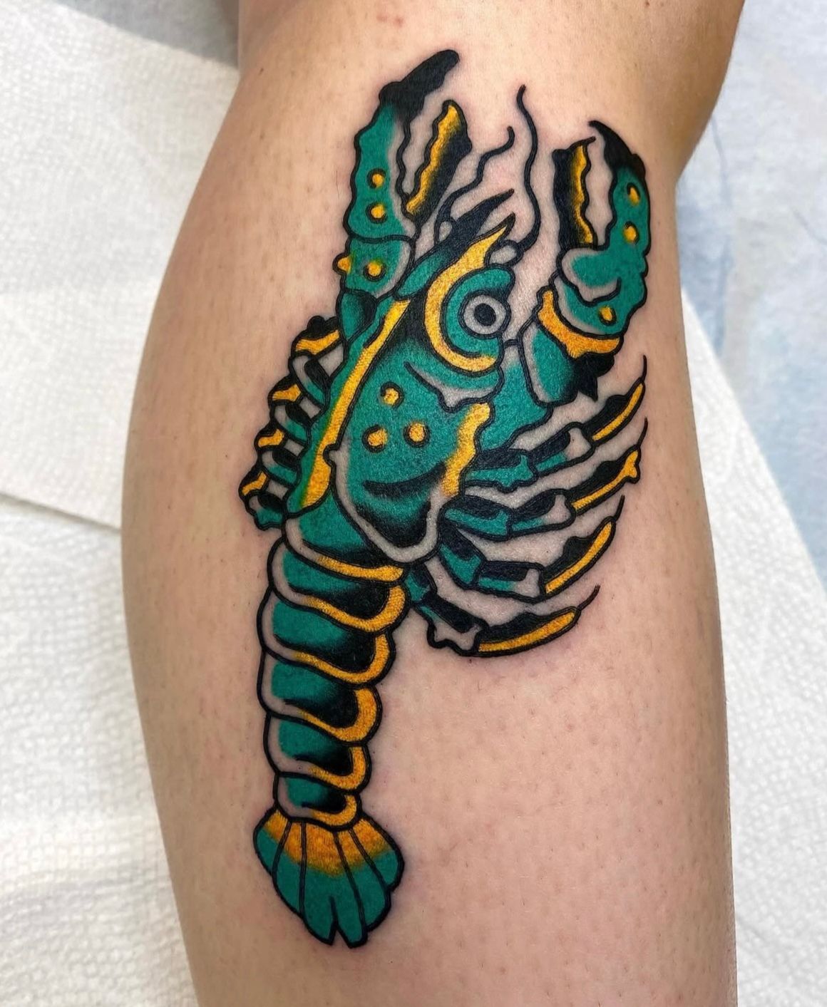 Lobster Tattoo by JD Pezderic at Silver Ghost Tattoo in Edmonton Alberta Canada