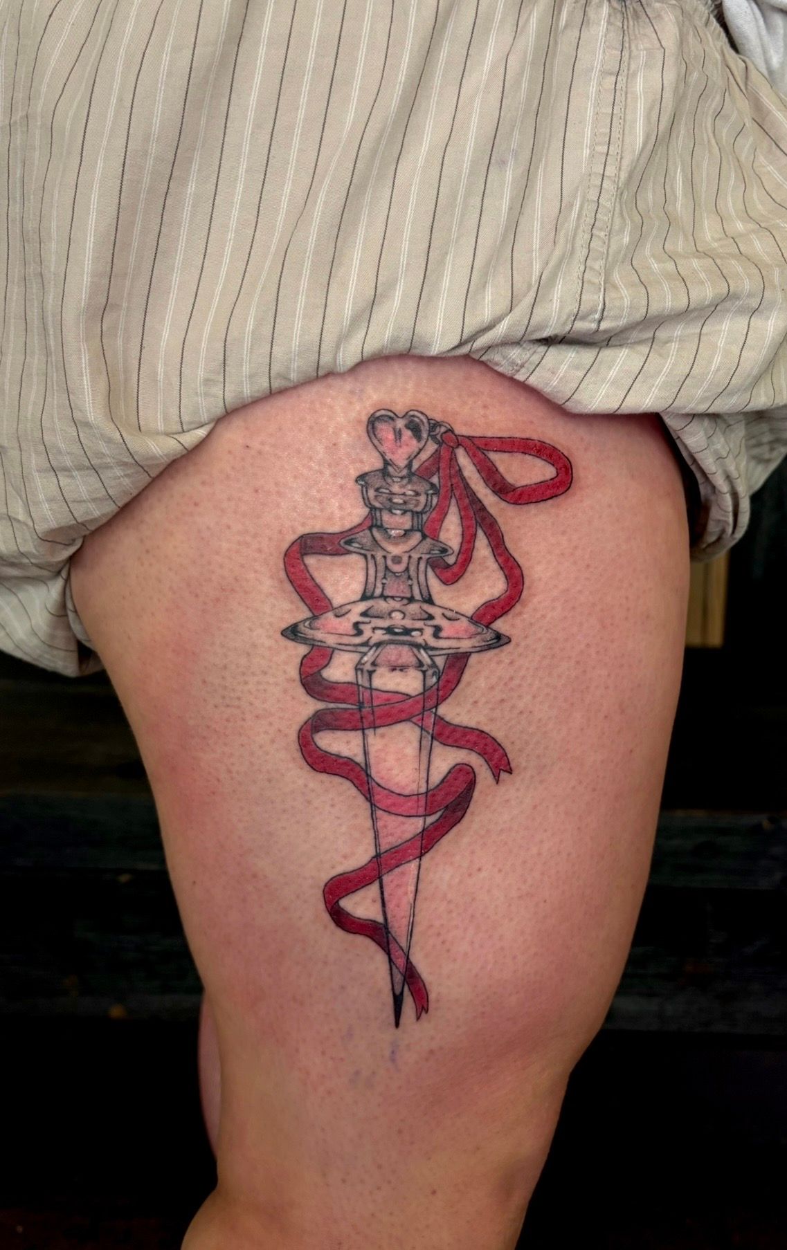 Glass Dagger Tattoo by Fran Arceta at Crimson Empire Tattoo in Edmonton Alberta Canada