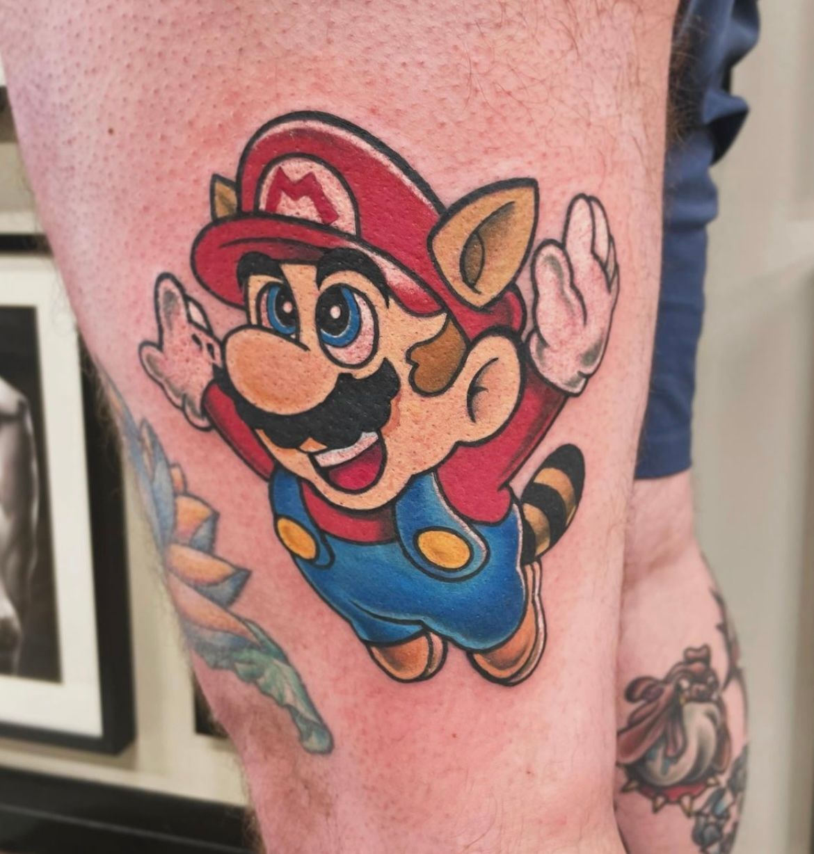 Suepr Mario 3 Tattoo by Jess Alther at Black Gold Tattoo Co in Edmonton Alberta Canada