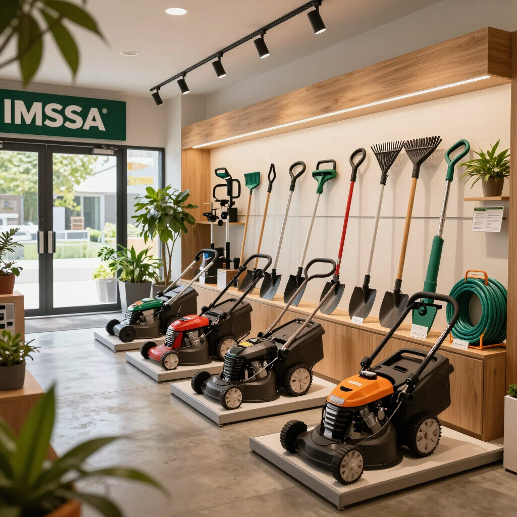 Sucursal IMSSA con implementos de jardiner&iacute;a y maquinaria