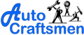 Logo for Demo Auto Repair: text with a gear icon, red and navy colors.