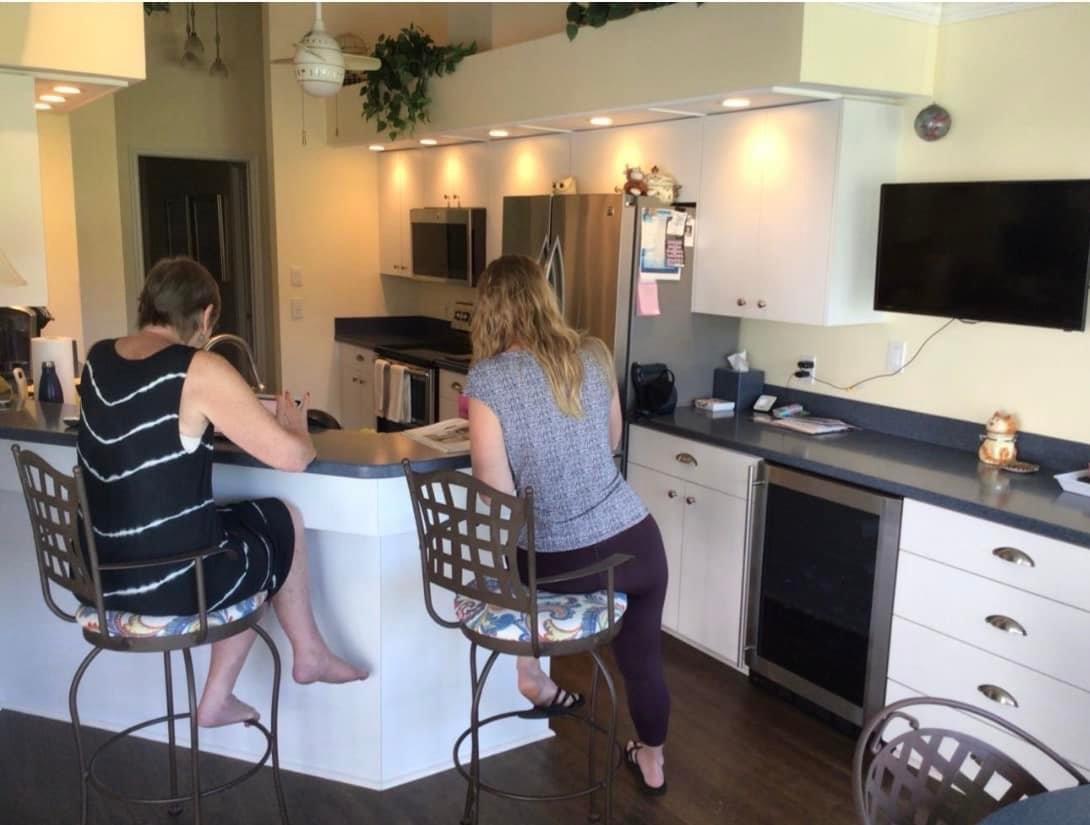 Photo of a poorly lit kitchen before it was remodeled by Southern Charm Building.